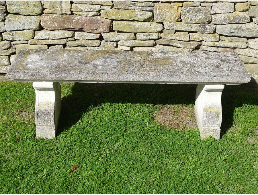 Vintage Stone Garden Seat