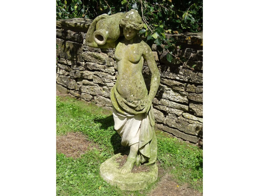 Weathered Garden Naiad Statue