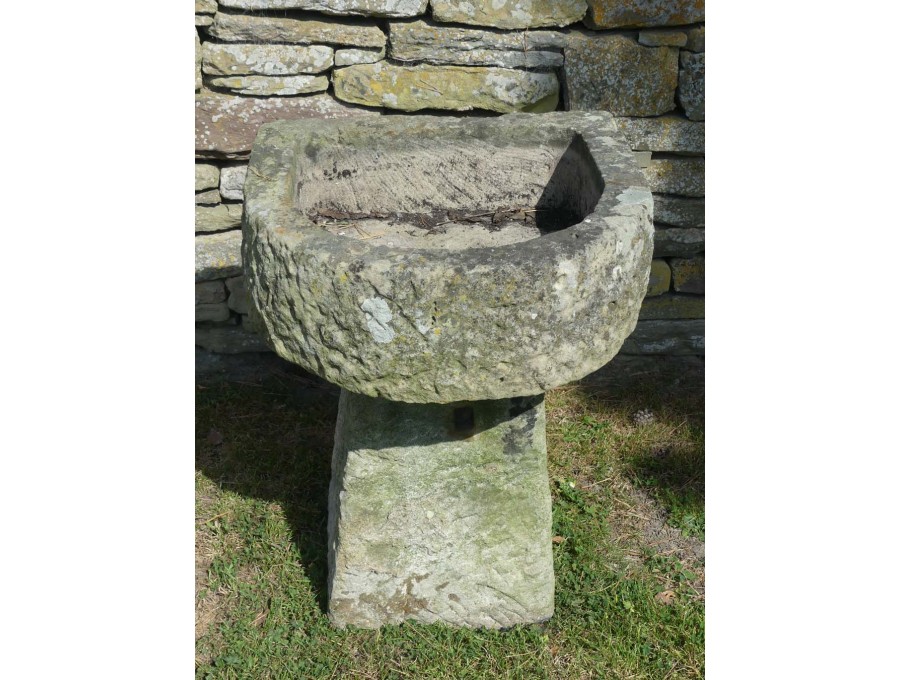 Bowed Stone Trough on Base