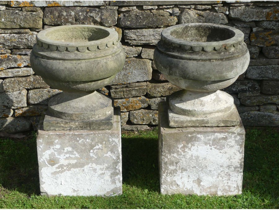 Antique Stone Urns (Pair)
