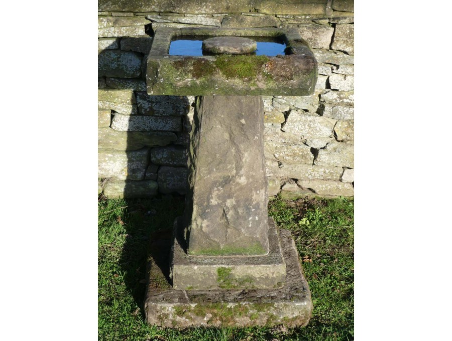 Large Vintage Sandstone Birdbath