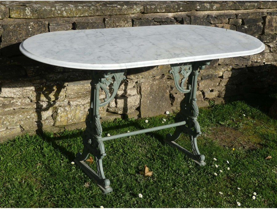 Oval Marble Topped Table
