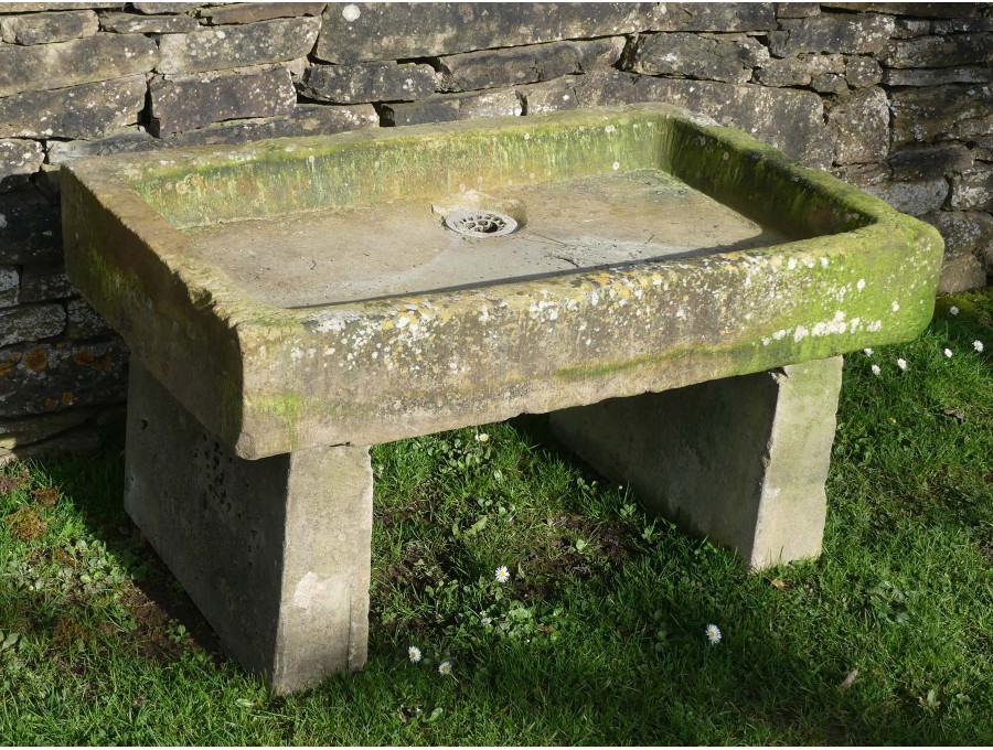 Antique Stone Sink on Supports