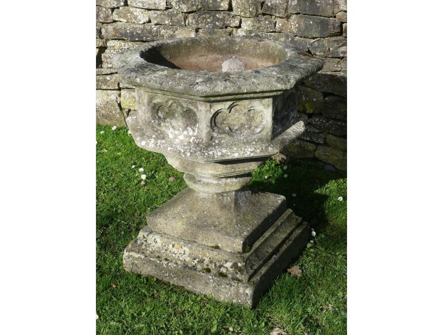 Weathered Haddonstone Gothic Urn