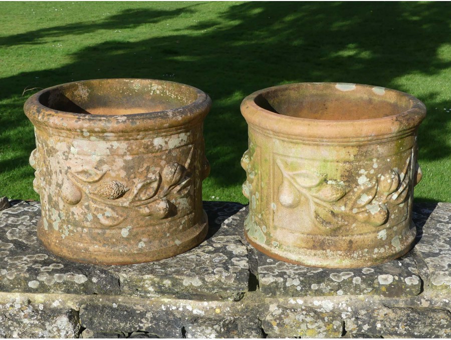 Weathered Terracotta Planters (Pair)