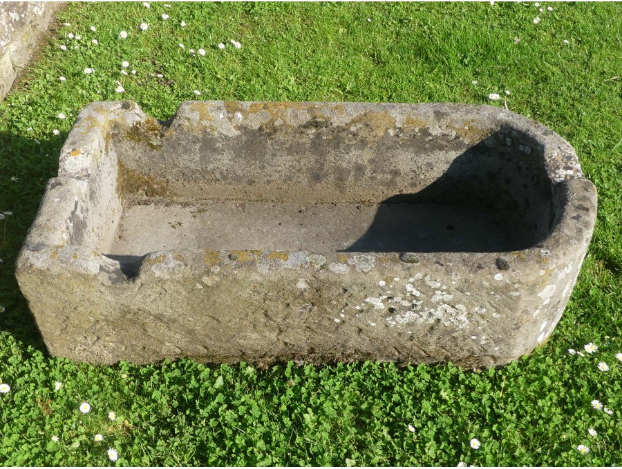 Antique Sandstone D-ended Trough