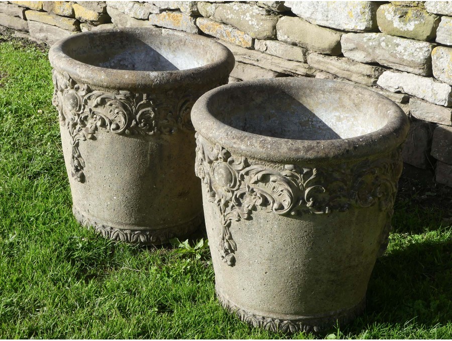 Weathered Willowstone Planters (Pair)