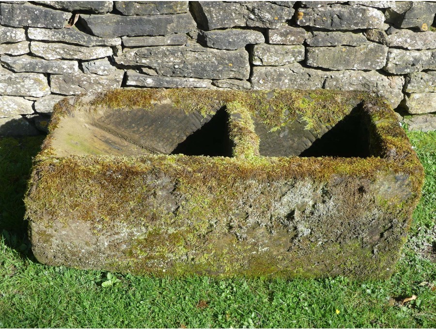 Antique Partitioned Stone Trough