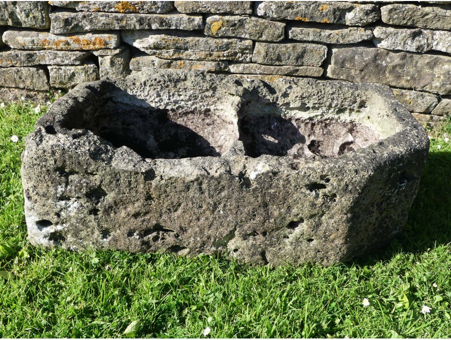 Antique Limestone Chamfered Trough