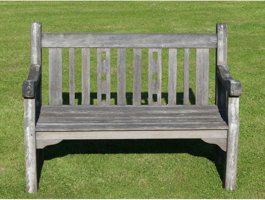 Weathered Wooden Garden Bench