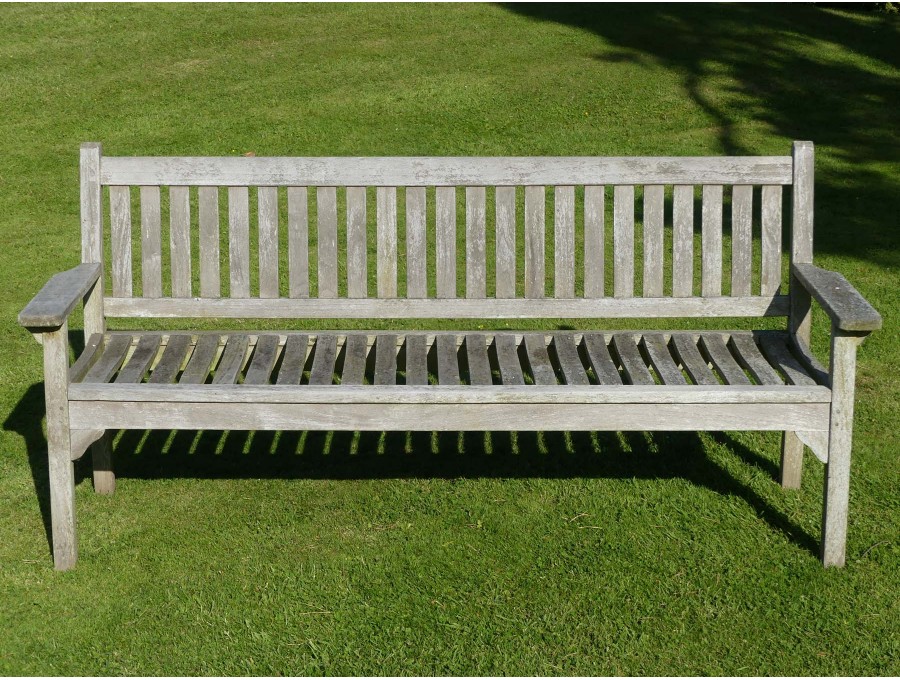 Weathered Teak Garden Bench