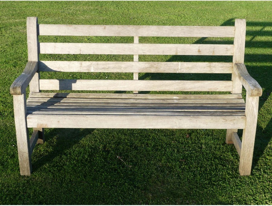 Weathered Teak Garden Bench