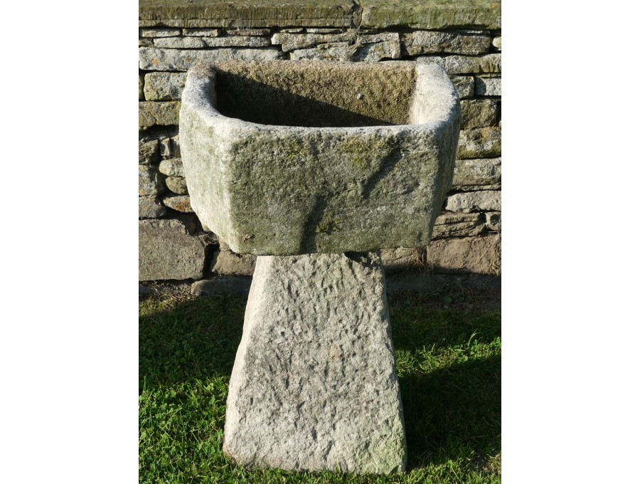 Portland Stone Trough on Base