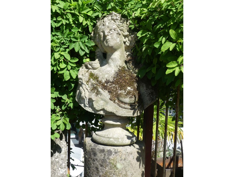 Weathered Bust of Bacchante