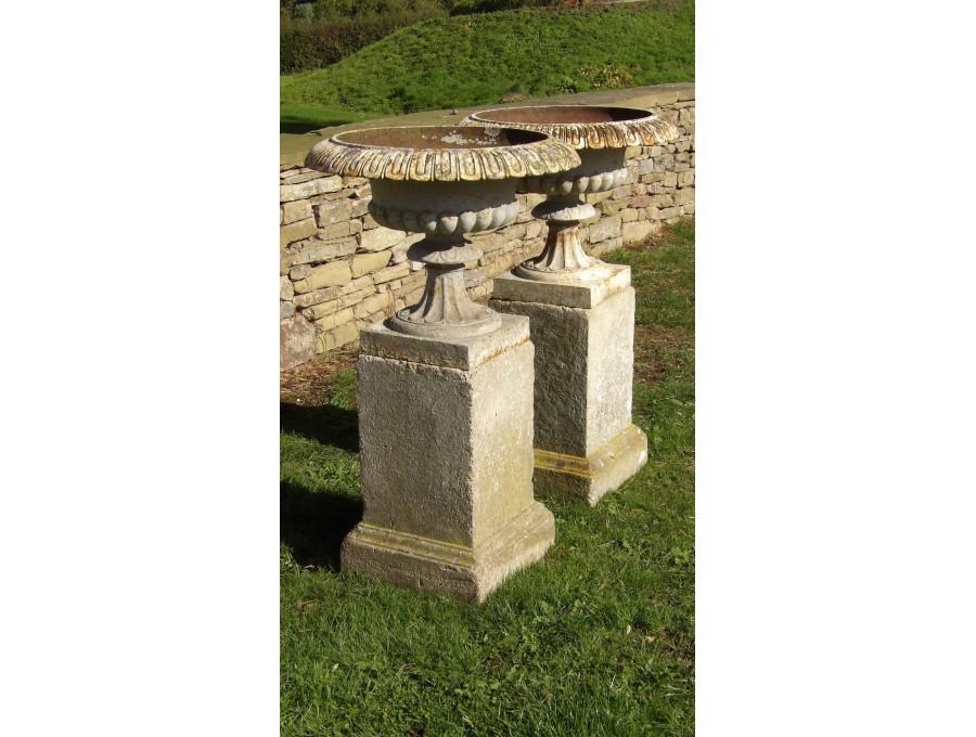 Pair Antique Garden Urns