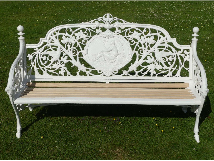 Antique Coalbrookdale Medallion Bench