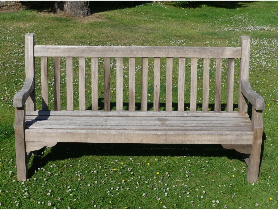Weathered Teak Garden Bench