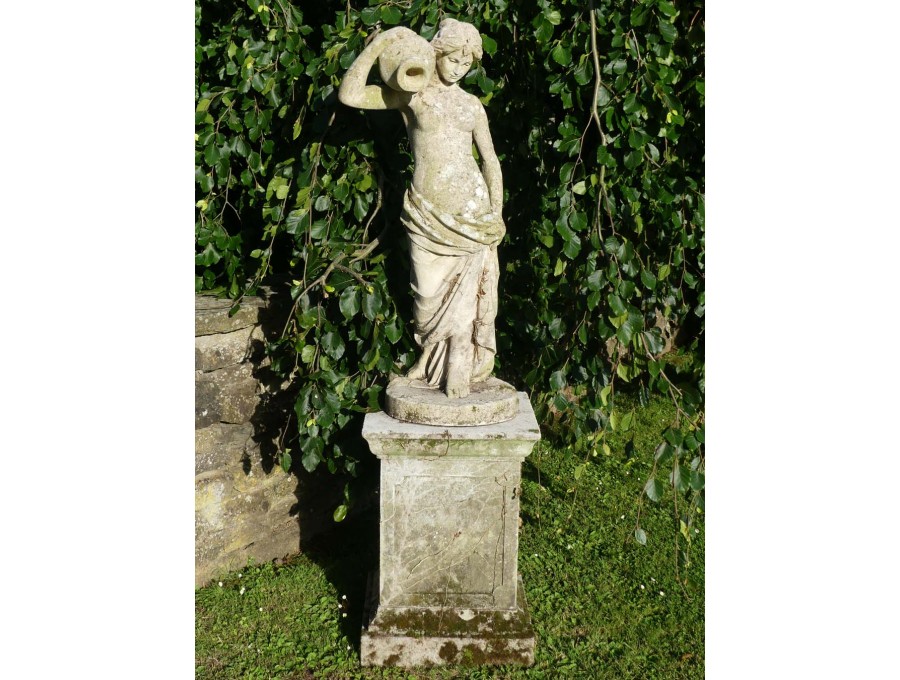 Weathered Garden Statue of Naiad