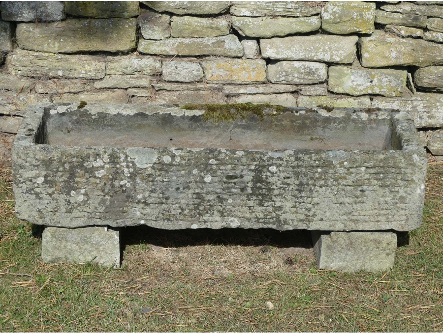 Antique Striated Stone Trough