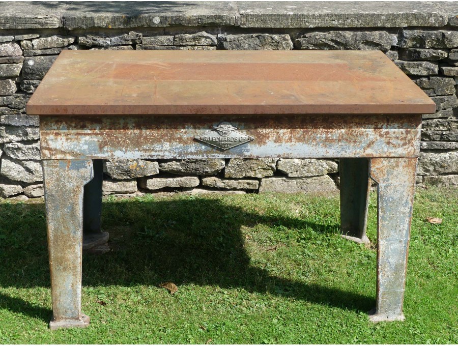 Vintage Cast Iron Work Table
