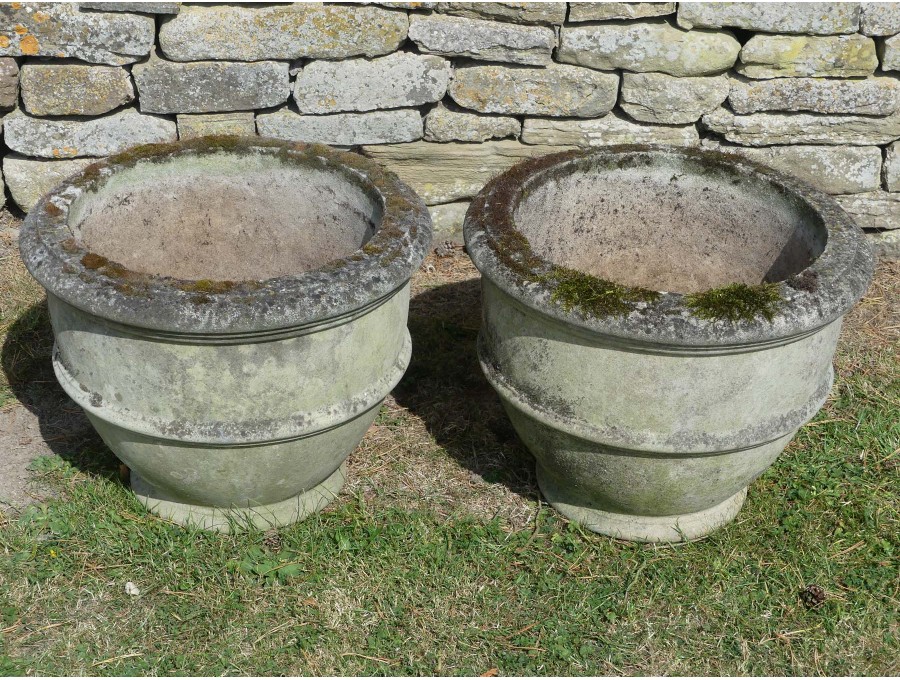 Weathered Garden Planters (Pair)