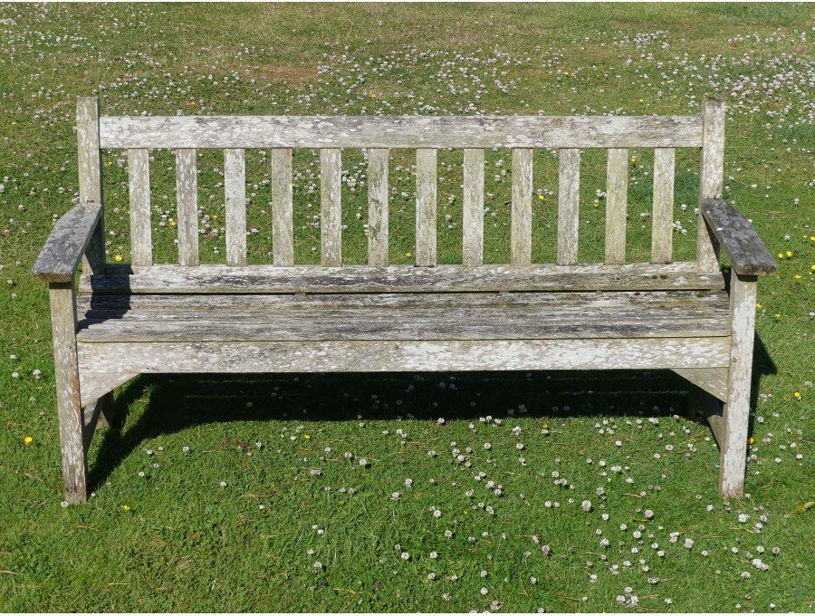 Weathered Lister Teak Bench