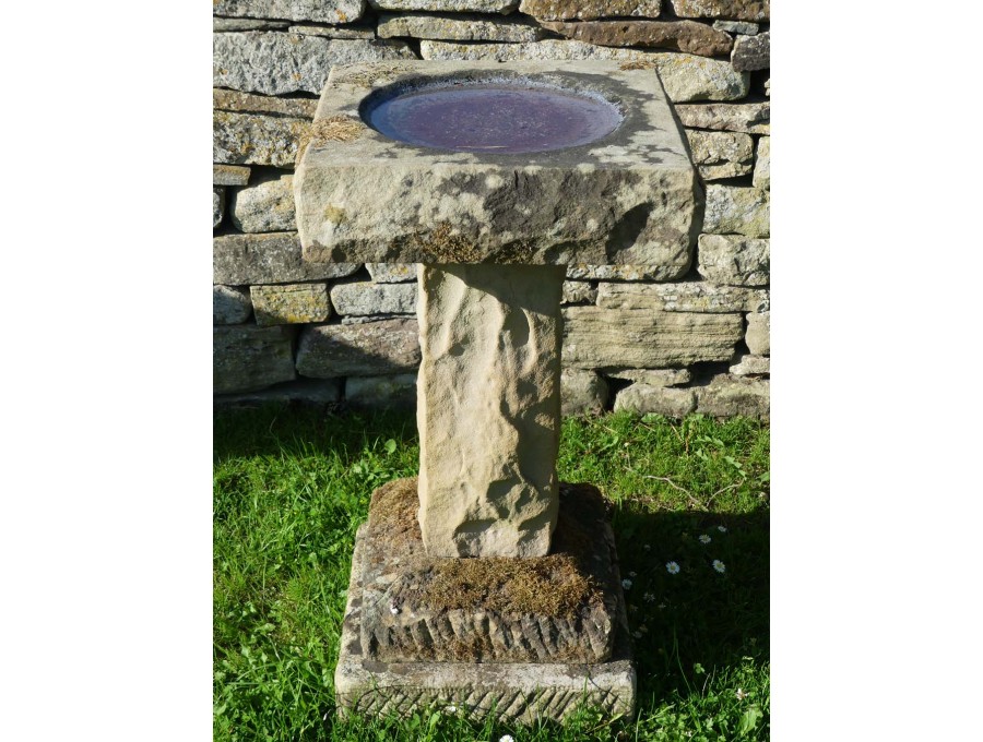 Vintage Sandstone Birdbath