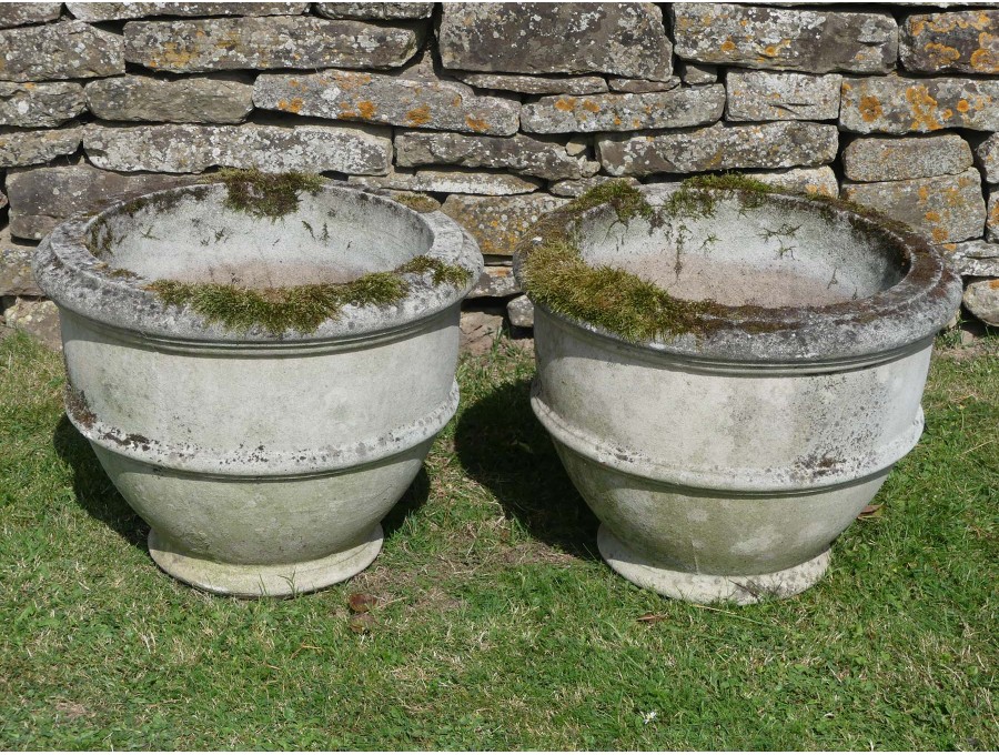 Weathered Garden Planters (Pair)