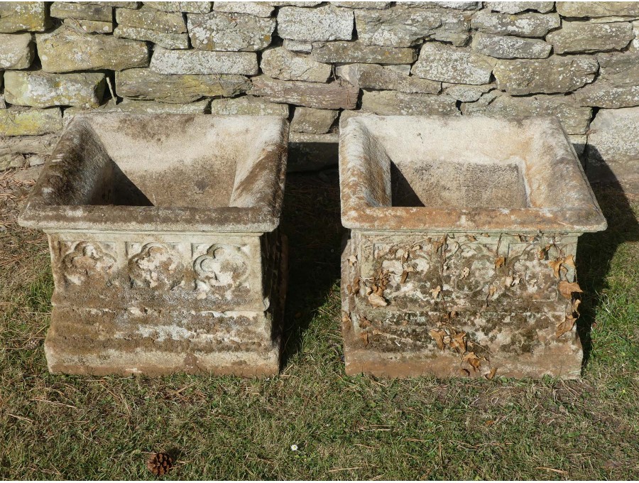Weathered Gothic Planters (Pair)