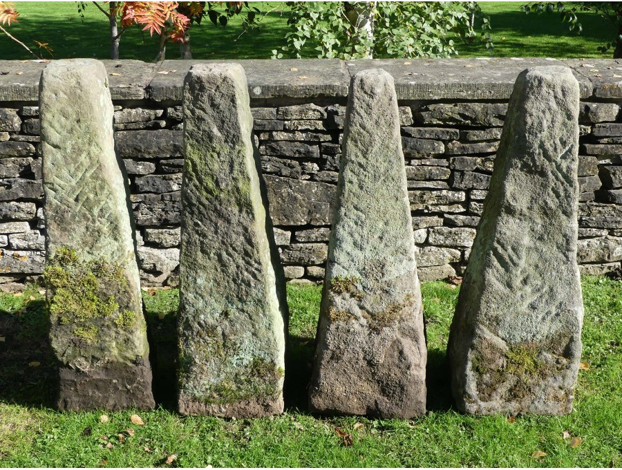 Antique Staddle Bases, Set of Four