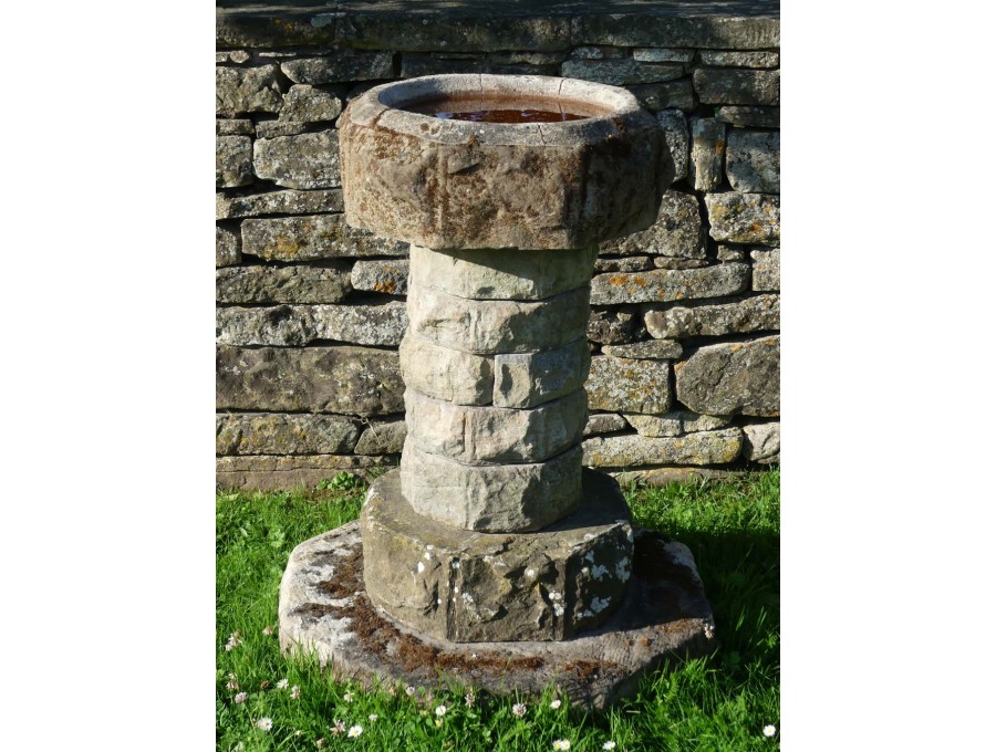 Antique Sandstone Birdbath
