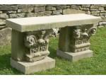 Old Stone Garden Bench