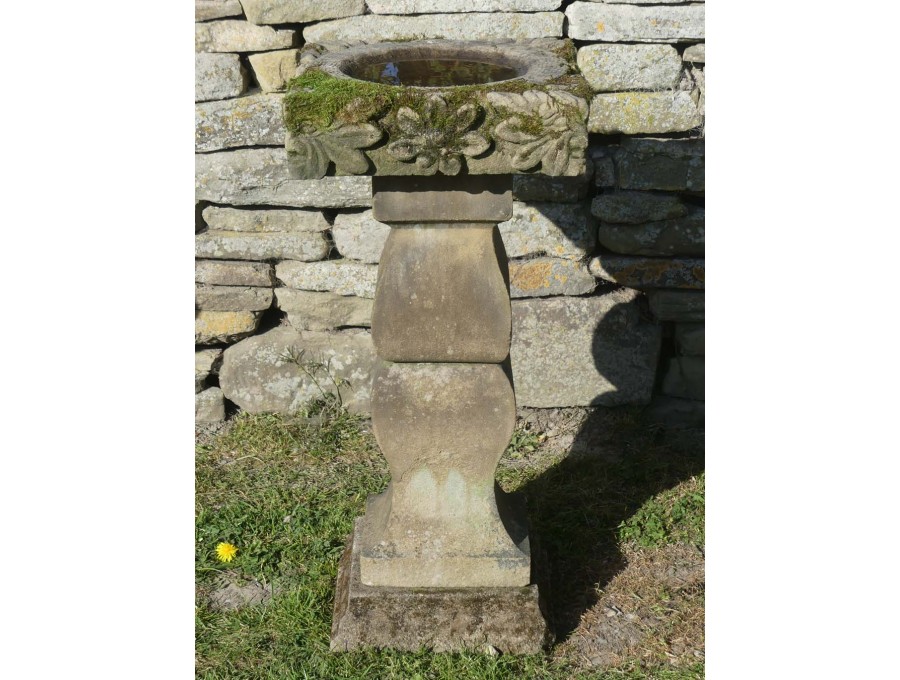 Vintage Sandstone Birdbath