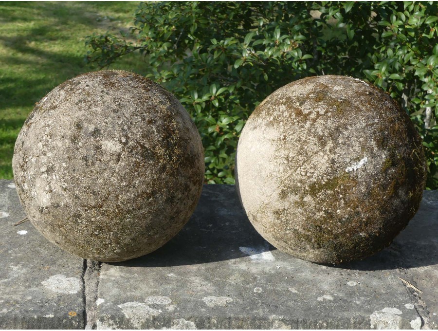 Weathered Ball Finials (Pair)