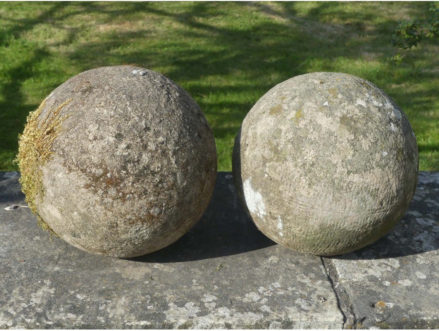 Weathered Ball Finials (Pair)