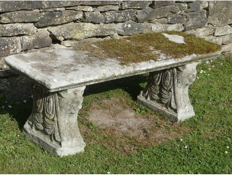 Weathered Chilstone Garden Seat
