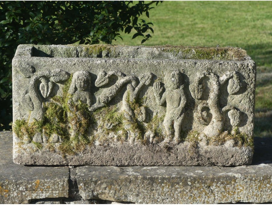 Weathered Garden Trough Planter