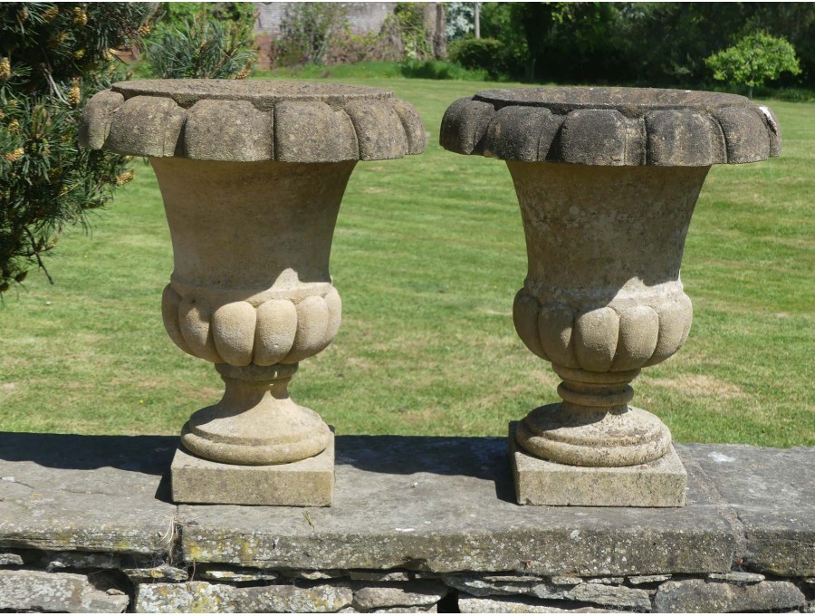 Cotswold Stone Urns (Pair)