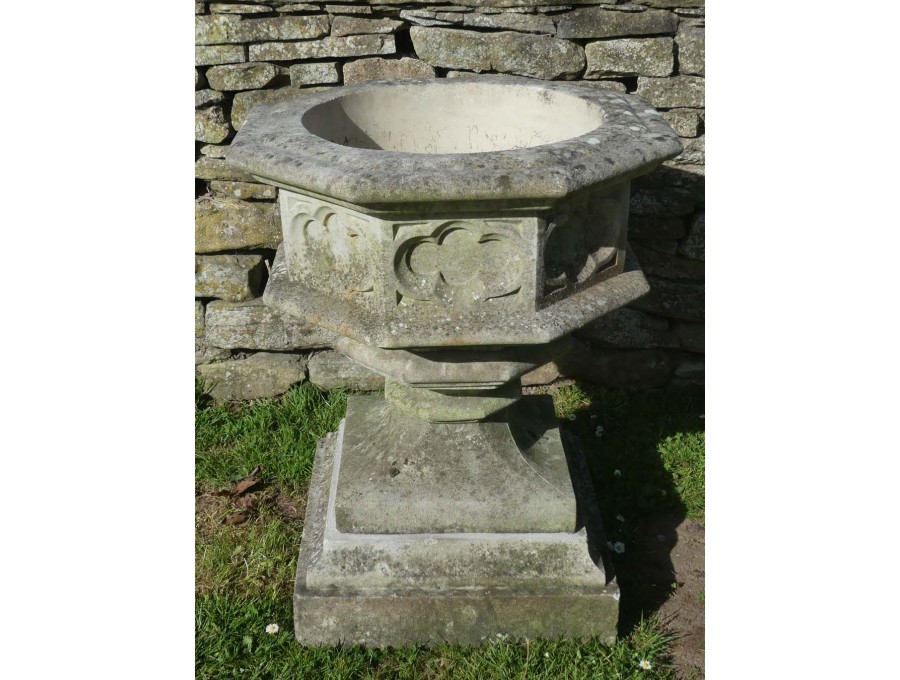 Weathered Gothic Garden Urn