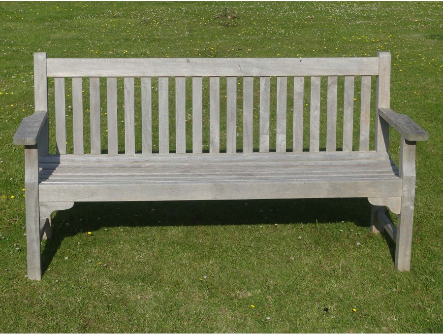 Weathered Teak Garden Bench