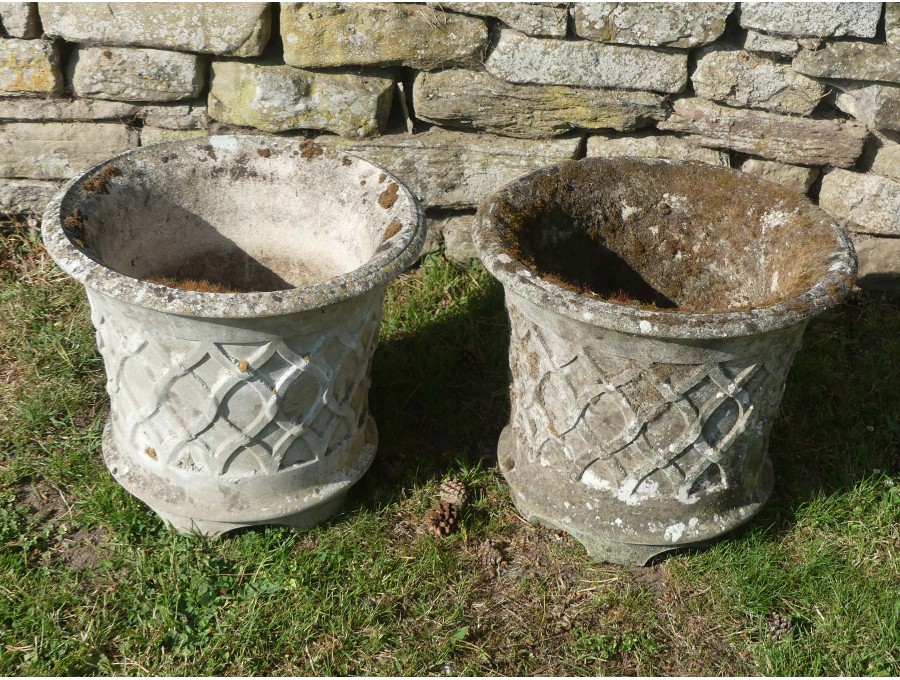 Weathered Garden Planters (Pair)