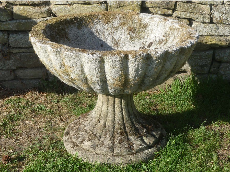 Weathered Round Garden Planter