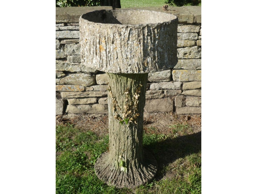 Faux Bois Tall Planter