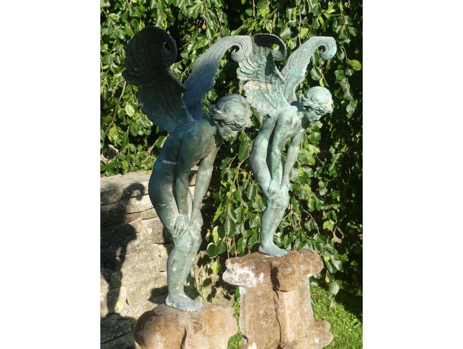 Antique Bronze Angels (Pair)