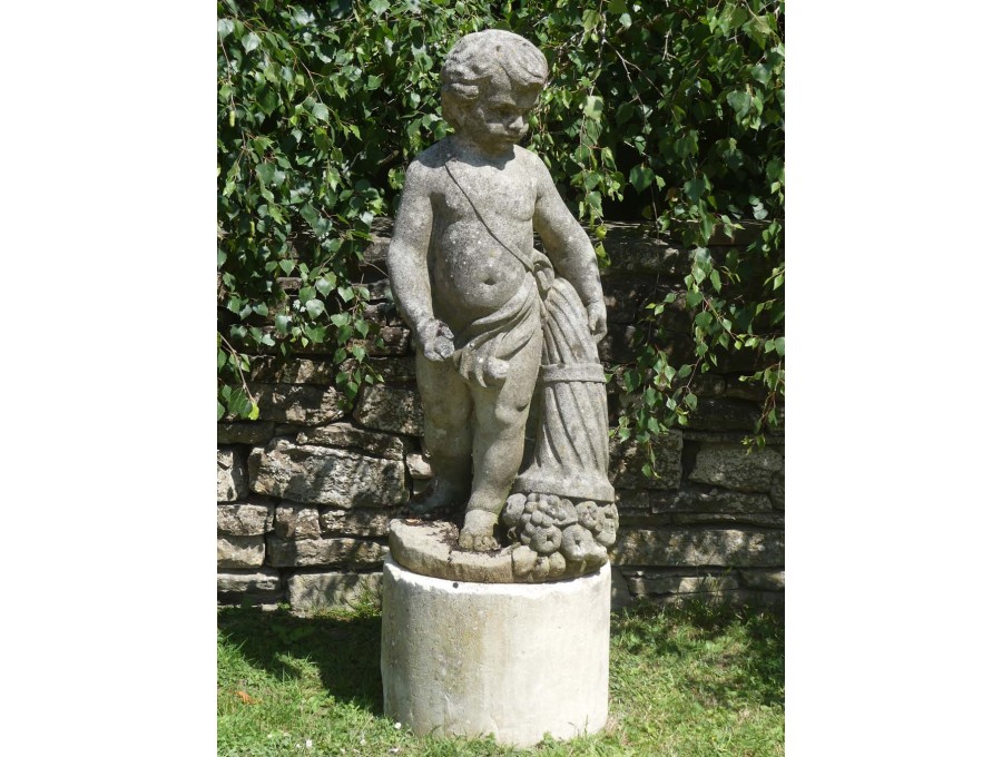 Weathered Haddonstone Earth Statue