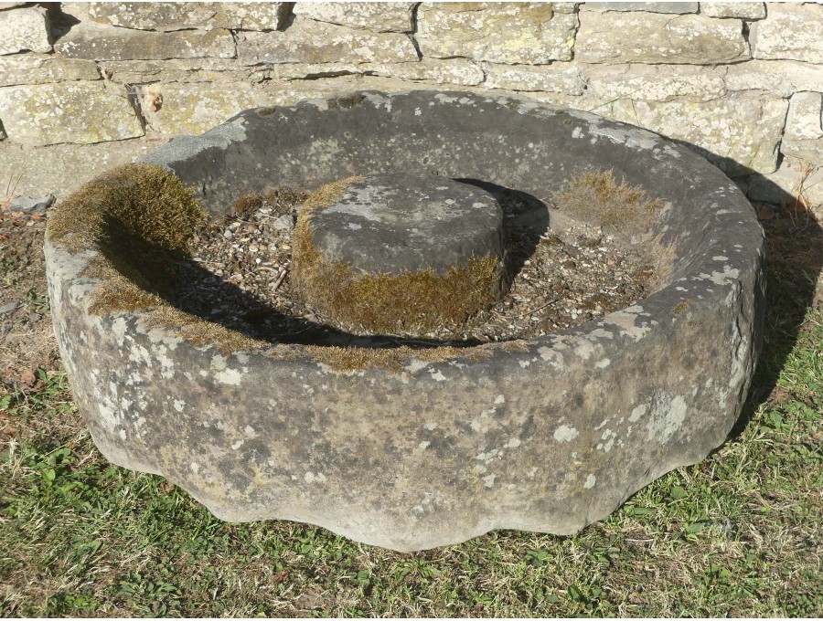 Antique Round Sandstone Trough