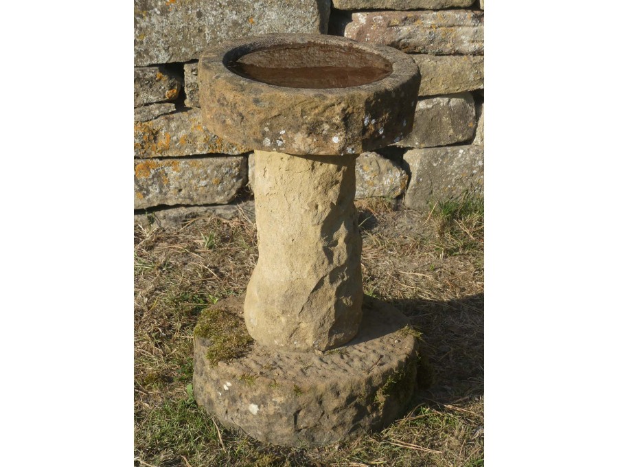 Vintage Sandstone Birdbath
