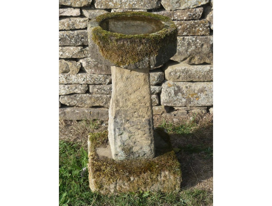 Vintage Sandstone Birdbath