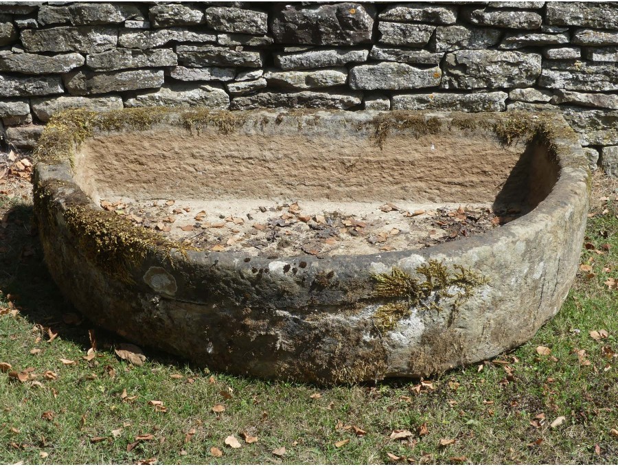 Antique Bow Fronted Stone Trough