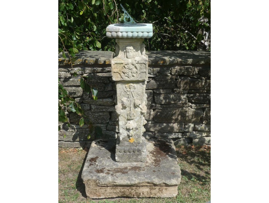 Antique Stone Stone Sundial